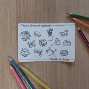 Tavaszi élmények színezhető matricaív