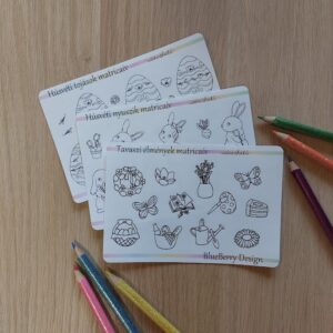 Tavaszi színezhető matricaív csomag (3db-os)