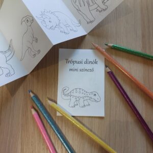 Trópusi dinók mini színező